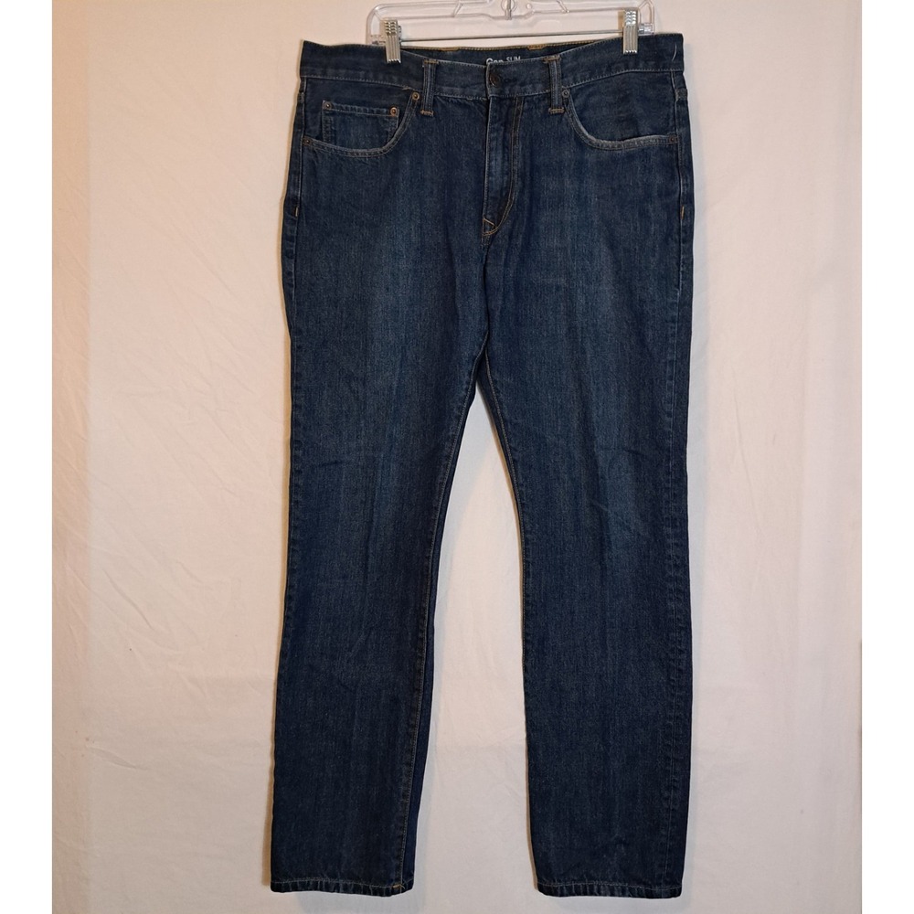 Gap Jeans Mens‎ Size 36x34  (act36x31) Slim Coupe Etroite Denim Dark Wash COTTON
